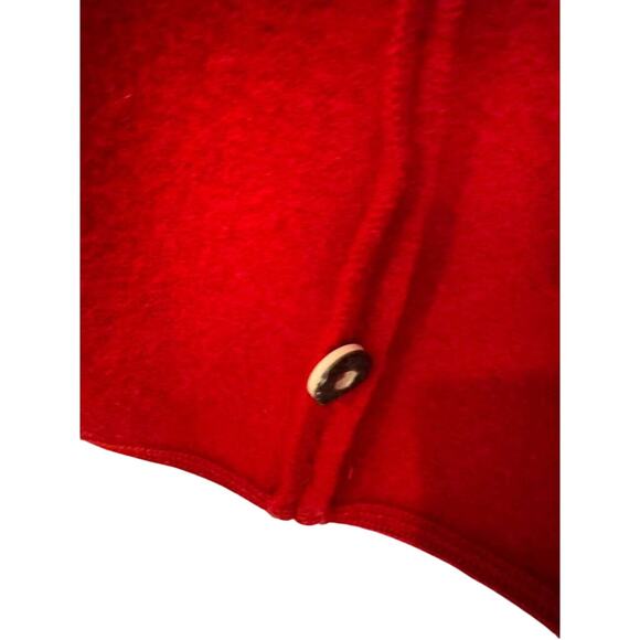 Vintage L.L.Bean 100% Wool Hooded Jacket Women’s M Red Austria  Outerwear - Picture 7 of 13